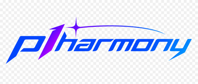 Logo p1harmony di halaman utama